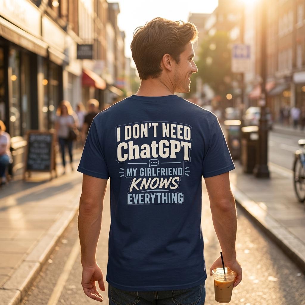 I Don't Need ChatGPT (NAVY BLUE T-Shirt)